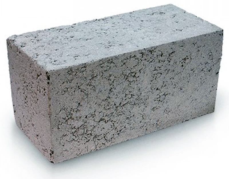 Камень стеновой керамзитобетонный рядовой порядовочный полнотелый